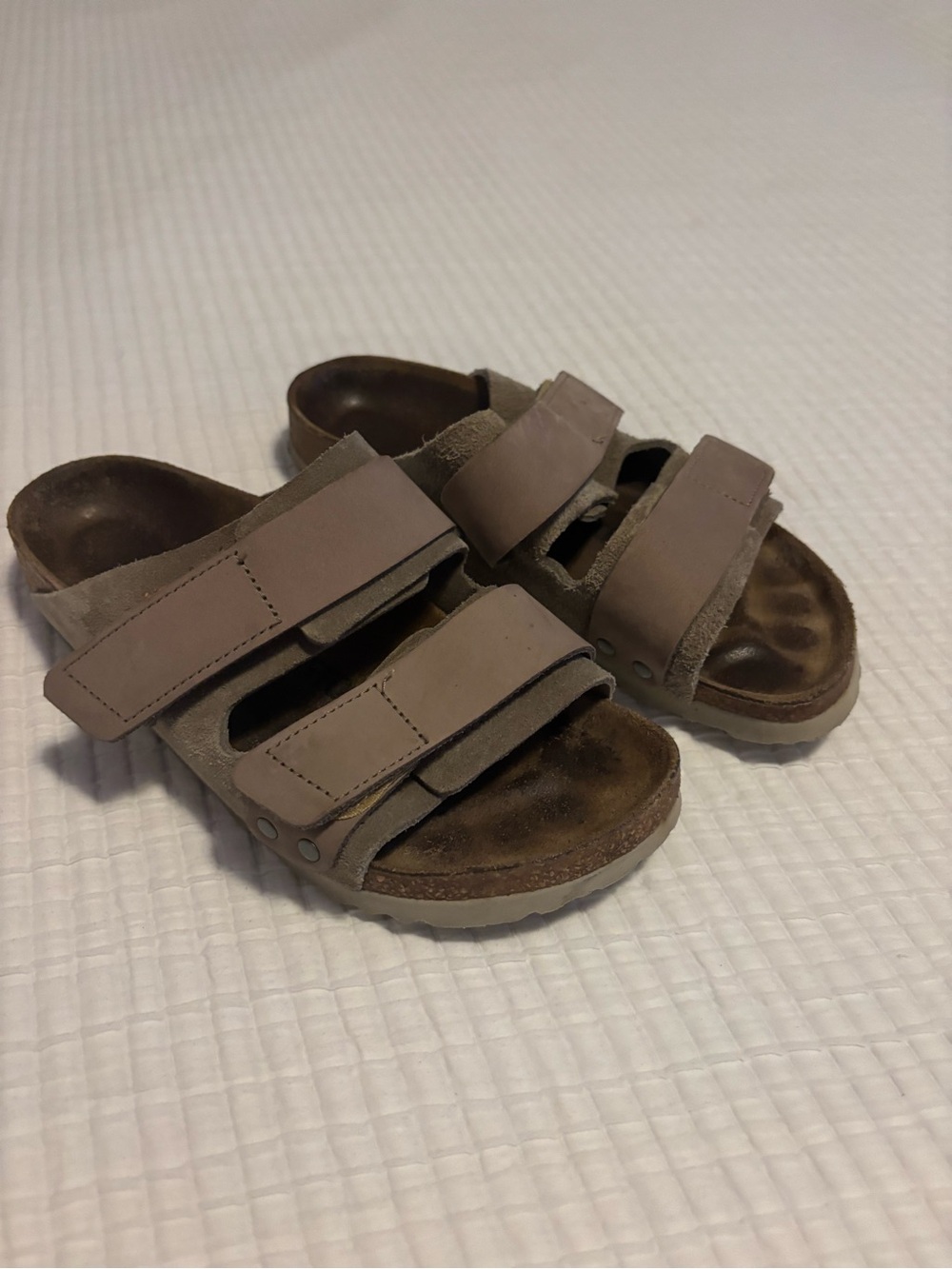 Birkenstock Suede Slide Sandal in Brown-Taupe